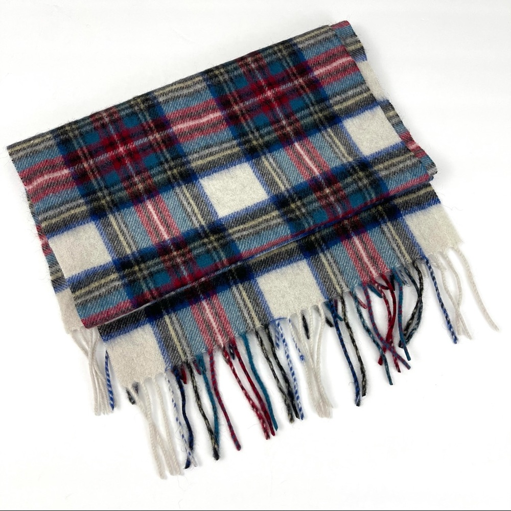 Louisa Perini 100% Cashmere Tartan Plaid Scarf